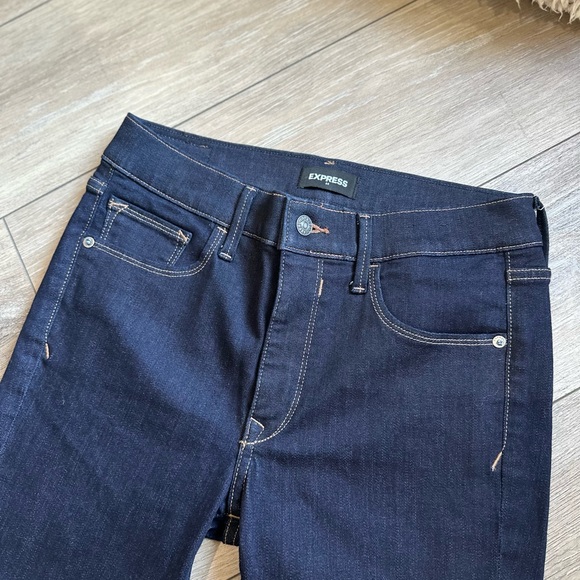 Express Jeans - Dark Wash - Skinny Mid Rise Size 6L - Picture 5 of 5